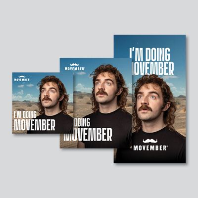 Image of Canva Movember social media tiles template.