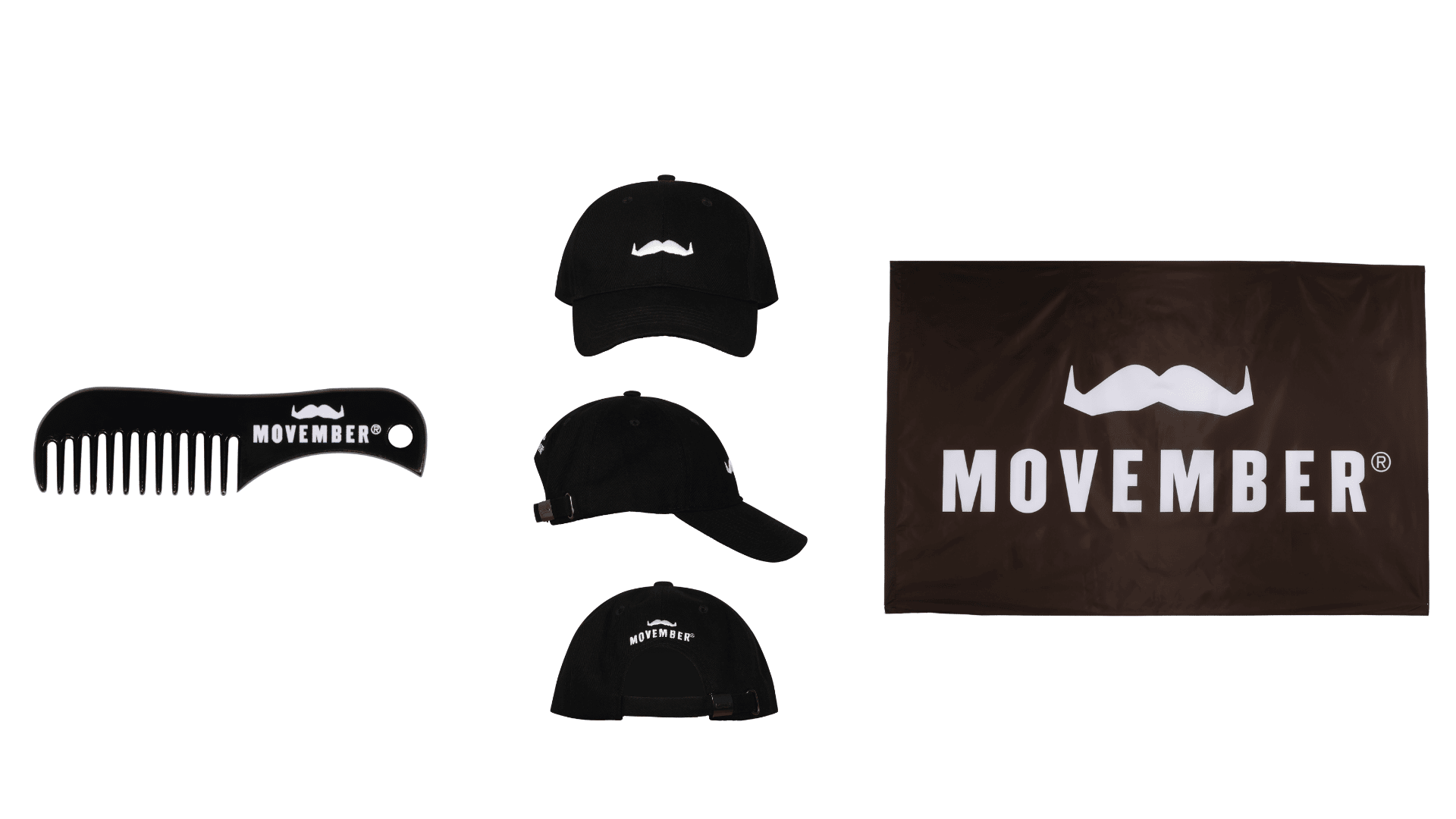 Photo showing a range of Movember Australia Platinum Club merchandise