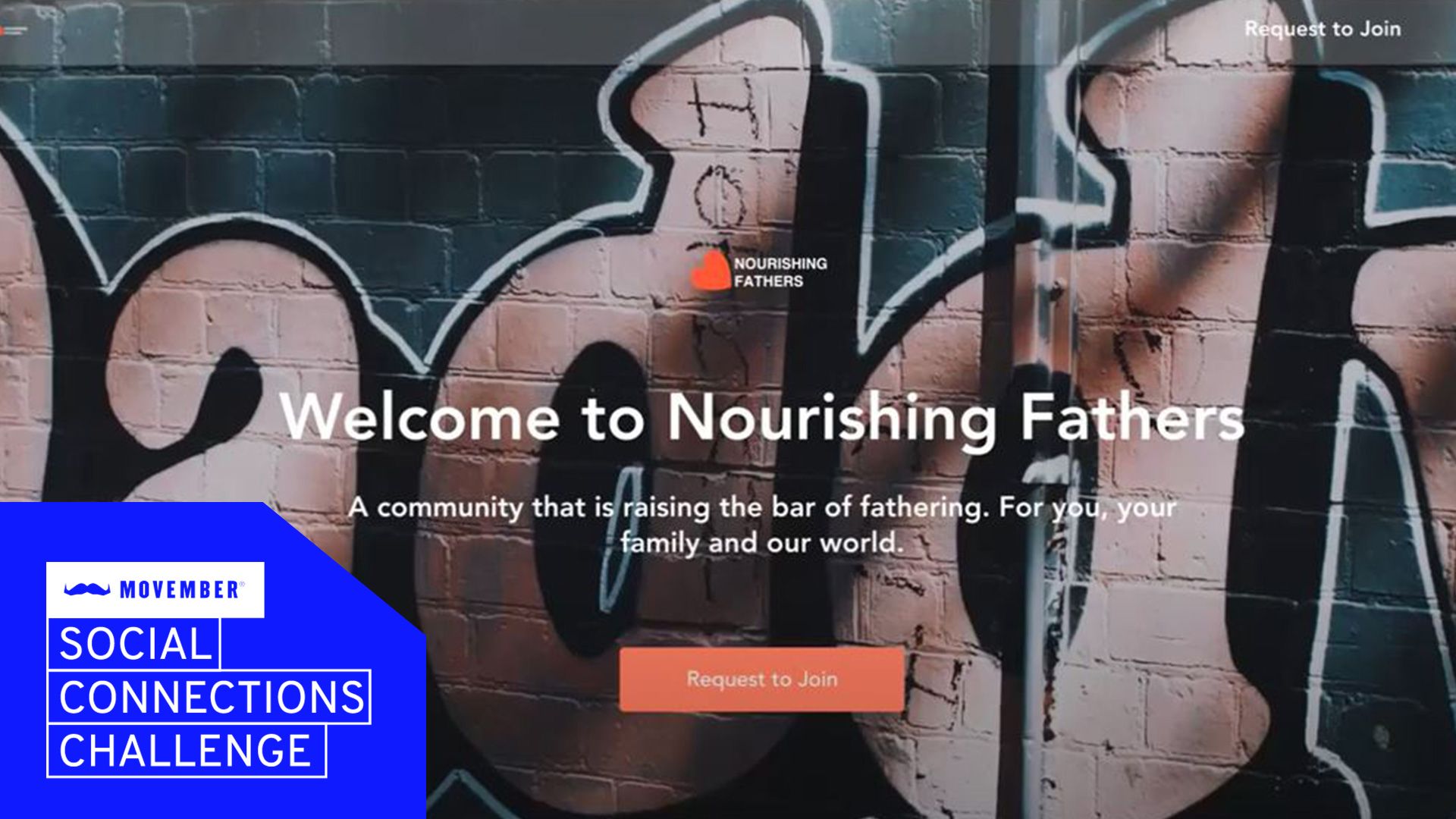 A screengrab of the Nourishing Fathers Community website