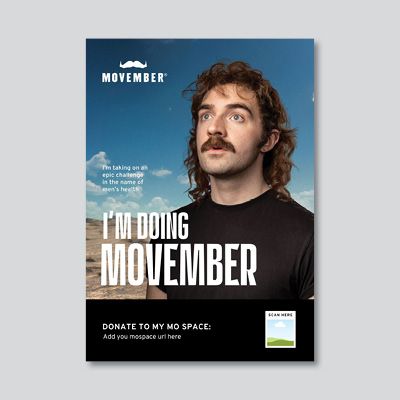 Photo of Canva Movember posters template.